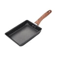 thumbnail image 3 of Tamagoyaki tortilla japonesa sartén freír freiding desayuno portátil utensil huevo utensilios de cocina no cooks de recubrimiento para acampar para Pan19x15cmwoodhandle, 3 of 8