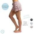 thumbnail image 3 of Hello Mello CuddleBlend Lounge Shorts Relaxed Leg Bottoms with Pockets, Pink Small (Women's), 3 of 9
