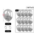 thumbnail image 3 of RV Globos plateados, 70 Globos metálicos de 10 pulgadas Globos metálicos plateados, Globos de látex brillante Rojo Verde, 3 of 5