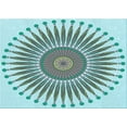 thumbnail image 1 of Ahgly Company Machine Washable Indoor Rectangle Transitional Green Area Rugs, 2' x 4', 1 of 7