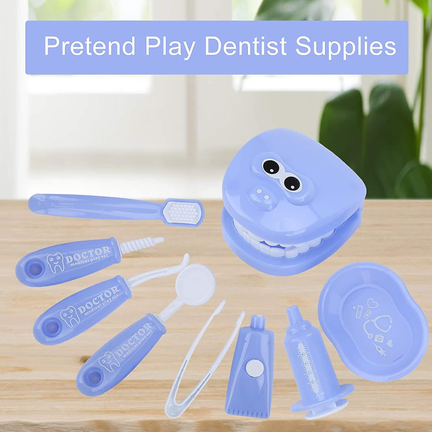 4pcs Kids fait semblant de jouer jouet dentiste vérifie les dents de dents