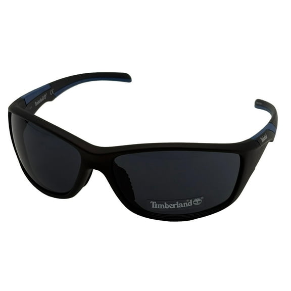Timberland Mens Sunglass Matt Black Rectangle, Plastic Wrap TB7150 2A