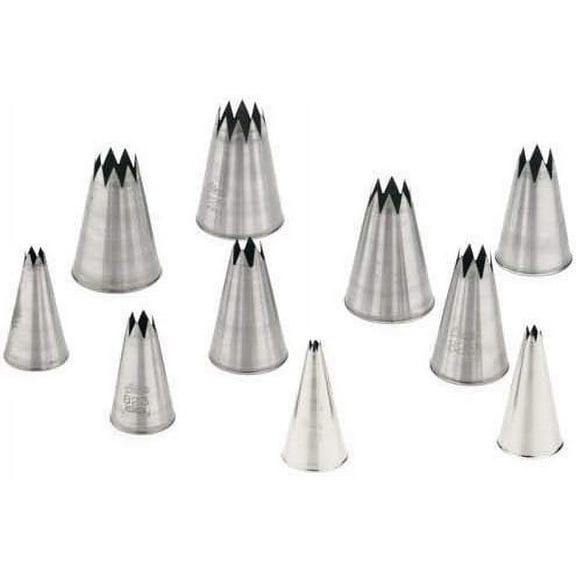 Ateco 10 Piece Star Pastry Decorating Tip Set (830)