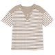 thumbnail image 4 of Hombro Frío Tops Mujeres Cuello en V Manga Corta Fuera Del Hombro Color Sólido Blusa Casual Suave Poliéster Primavera Verano Moda, 4 of 5