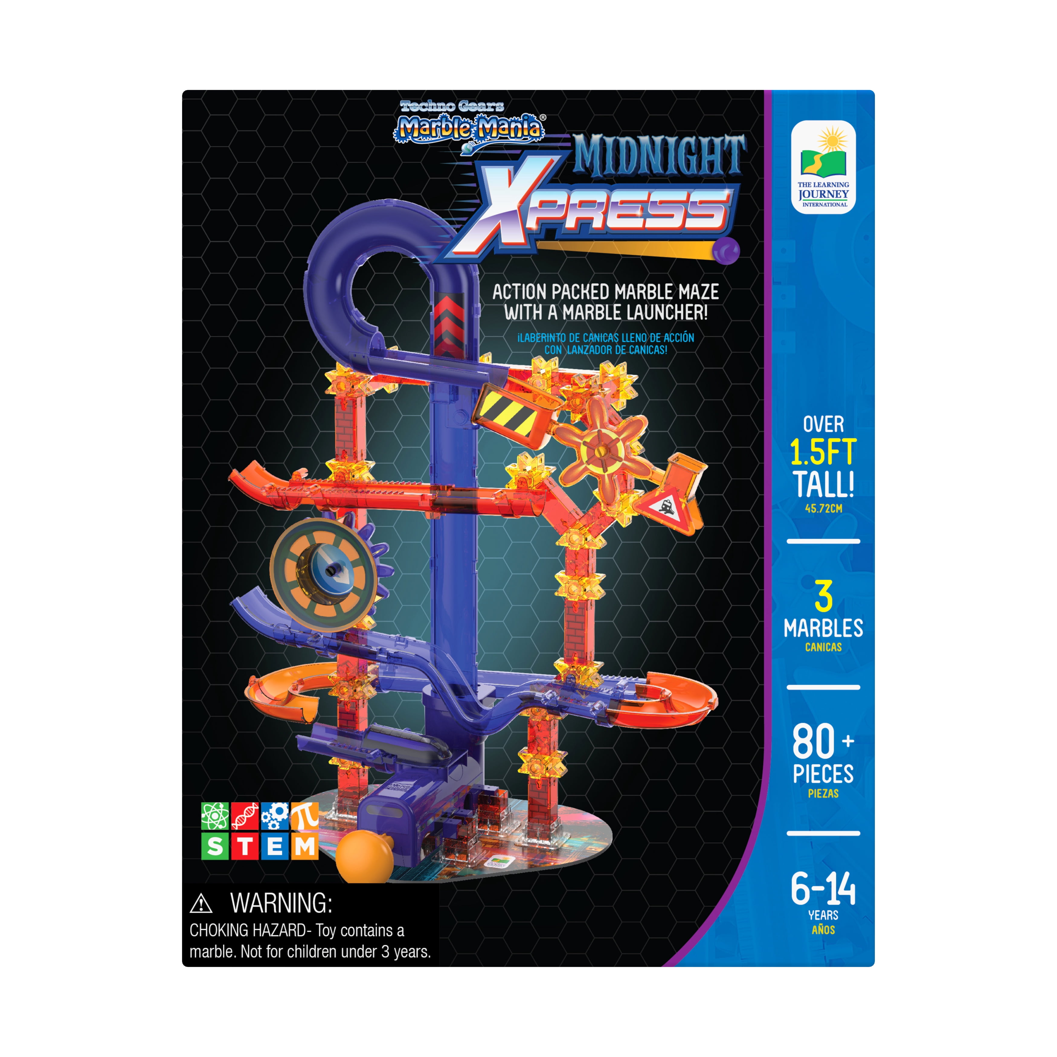 The Learning Journey Techno Gears Marble Mania - Midnight Xpress: 80+ Pcs