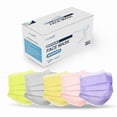 thumbnail image 1 of Chenchen Disposable Face Masks, 3-Ply ASTM Level 3 Medical Grade, Breathable & Comfortable for Adult Daily Work/Sun Protection, 50 Pack Neon Pixel, 1 of 1