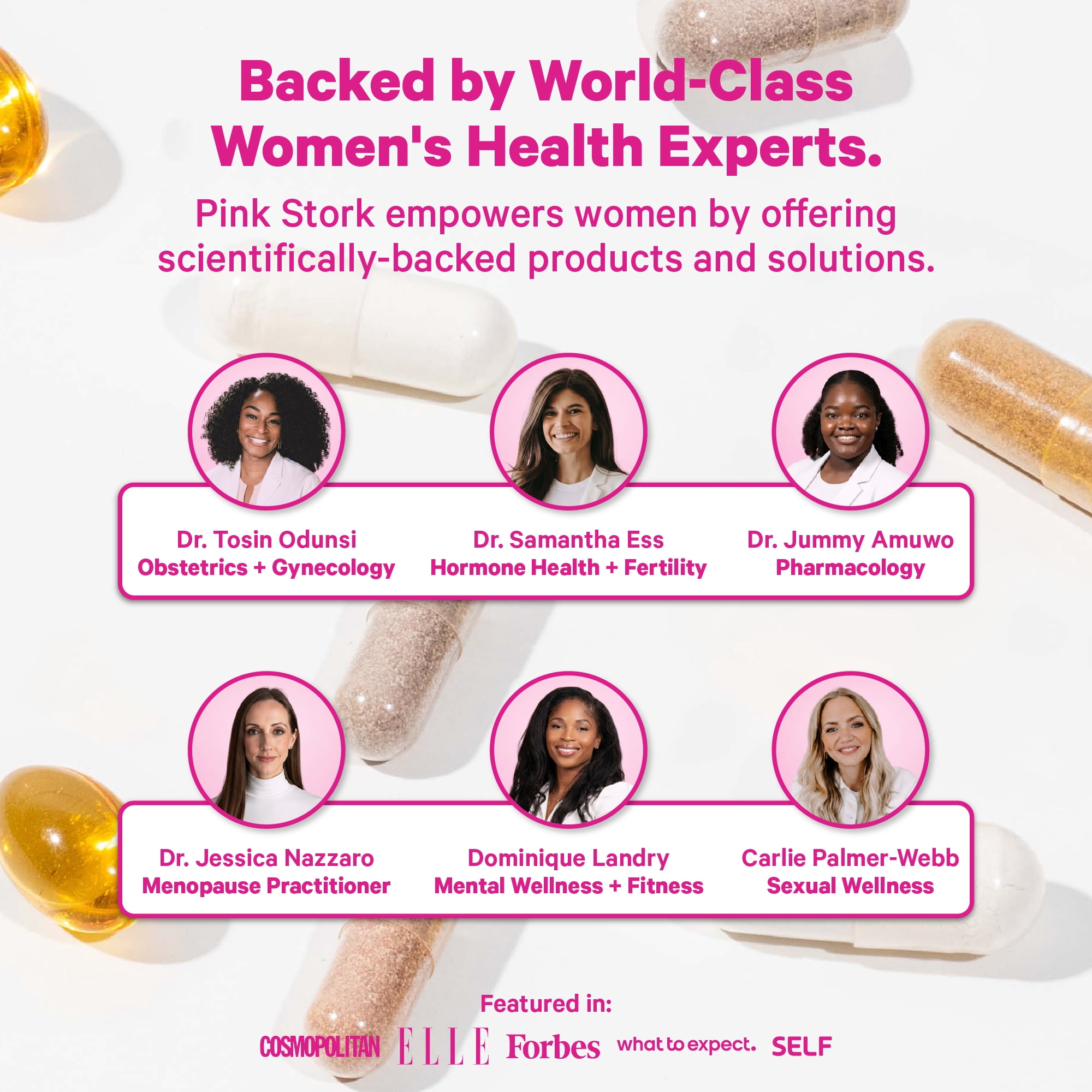 Pink Stork Postnatal Multivitamin for Breastfeeding Moms, 60ct - Vegan Algae DHA, Iron, Folate, and Vitamin B12, No Fishy Burps, Berry Scented