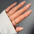 thumbnail image 2 of Salon Perfect Artificial Fake Press On Nails, 443 Glazed, Beige Nude, Medium Square, File, Glue and Prep Pad Included, 30 Nails, 2 of 7
