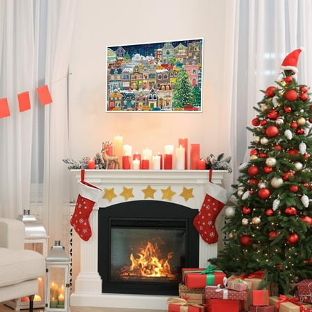 

KQJQS Beautiful 1000-Piece Christmas Puzzle for Adults and Children - A High-Quality Gift for a Fresh and Festive Holiday Season (25ML)