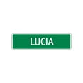 thumbnail image 1 of Lucia Girls Children Name Letter Printed Label Indoor Outdoor Novelty Wall Plaque Decoration Aluminum Sign 4"x13.5", 1 of 1