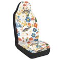 thumbnail image 2 of Uourmeti Floral Mushroom Rainbow Front Seat Covers for Automobile, Washable Stretch Polyester Fabric Automotive Seat Covers Set of 2 Pack, 2 of 12