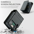 thumbnail image 2 of Allytech Business Wallet Case for Samsung Galaxy Z Flip3 with Credit Card Holder, [RFID Blocking] [Camera Screen Protection] PU Leather Magnetic Clasp Kickstand Shockproof Protective Case - Black, 2 of 7