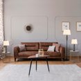 thumbnail image 6 of Roninkier  3 Piece Table Floor Lamp Set with Metal Pole, Round Base, and Fabric Lampshade, for Living Room, Black/White, 6 of 7