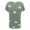 thumbnail image 4 of Pompotops T-shirt d'Été à Manches Courtes et à Col Rond pour Femmes, 4 of 7