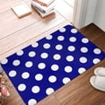 thumbnail image 4 of Pofeuu Navy And White Polka Dot Print Flannel Doormats Rug16"x24"Rug Washable Doormats Indoor Outdoor Rugs for Layered Front Door Mats, Porch, Kitchen, Entryway, 4 of 7