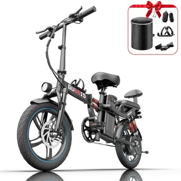 16" Folding Electric Bike for Adults,500W & 48V 15AH,25MPH & 25-45 Miles, Full Suspension Mini Ebike