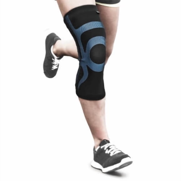 Daosport Manga Para Rodilla De Triple Compresion Azul Mediana