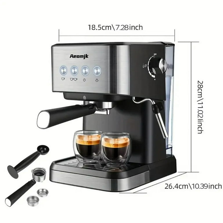 AEOMJK Semi-Automatic Espresso Machine,20 Bar Pressure,1.5L