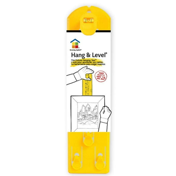 Herramienta para colgar cuadros debajo del techo para decorar, color amarillo
