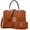 A-Brown, variant on Women Large Satchel Handbag Shoulder Purse top Handle Work Bag Tote with Matching Wallet