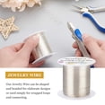 thumbnail image 4 of 22 Gauge 55 Yards Resistant Silver Wire Jewelry Beading Wire DIY, 4 of 9