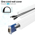 thumbnail image 2 of 39 Inch Wall Cord Hider Self Adhesive Cable Raceway Cover Kit Wire TV Office White, 2 of 4