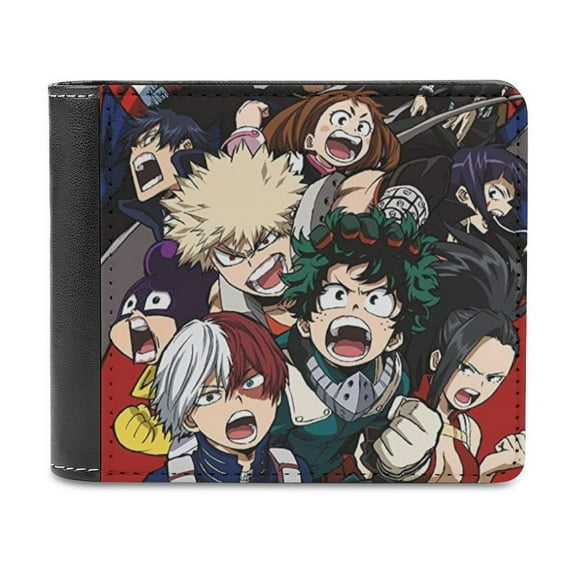 My Hero Academia Slim Bifold Wallet Purse Leather Wallets for Men Women Card Holder Wallets - Thin & Stylish