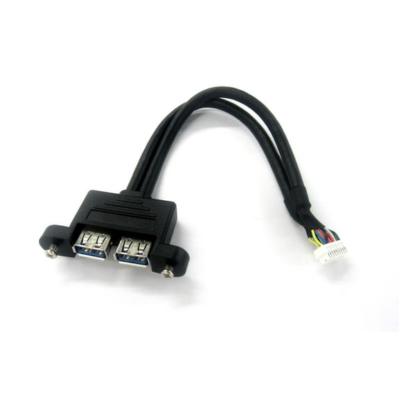 Intel NUC Skull Canyon Internal USB 3.0 Header Cable to Dual USB 3.0 Panel Mount