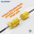 thumbnail image 2 of ELEGRP Straight Blade Electrical Plug and Connector Set 15 Amp 125 Volt NEMA 5-15P NEMA 5-15R 2 Pole 3 Wire Grounding, Commercial Grade, Yellow, 5 Set, 2 of 6