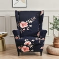 thumbnail image 1 of Wing Back Chair Covers with Arms Piece Slipcovers for Armchair Washable Stretch Print Pattern Wingback Chair Cover Furniture Protector Geometry, 1 of 7