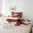 thumbnail image 4 of 7 Piece Bed in a Bag Queen Size Comforter Set for Kids Christmas Bedding Set,Merry Christmas Reversible Bed Set,Snowman Comforter with Sheet Set,All Season, 4 of 5