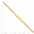 thumbnail image 4 of Diamond2Deal 14K Yellow Gold Semi-solid Anchor Chain Link ID Bracelet for Men 7", 4 of 6