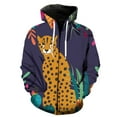 thumbnail image 1 of Sudadera con capucha y cremallera para hombre, diseño de leopardo y animales de pastizales, de manga larga, estilo Harajuku, de gran tamaño, con estampado 3D para adolescentes., 1 of 6
