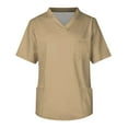 thumbnail image 1 of Men's Short Sleeve V-Neck Soild Color Chest Pocket Care Top XL, 1 of 3