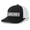 Black/White, variant on Mens Christian Hat Embroidered Unashamed Cross Scripture Mesh Back Trucker Hat, Black/Black
