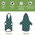 thumbnail image 6 of Fotbe Green Vintage Peacock Print Small Dog Sweater Hoodies Pet Grey Hooded Soft Fleece Sweatshirts with Pocket Fall Winter Puppy Cat Sweaters Warm Clothes-Small, 6 of 7