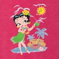 thumbnail image 5 of Wild Bobby Betty Boop Island Girl Paradise Betty Boop Tri-Blend Racerback Tank Top, Shocking Pink, Large, 5 of 5