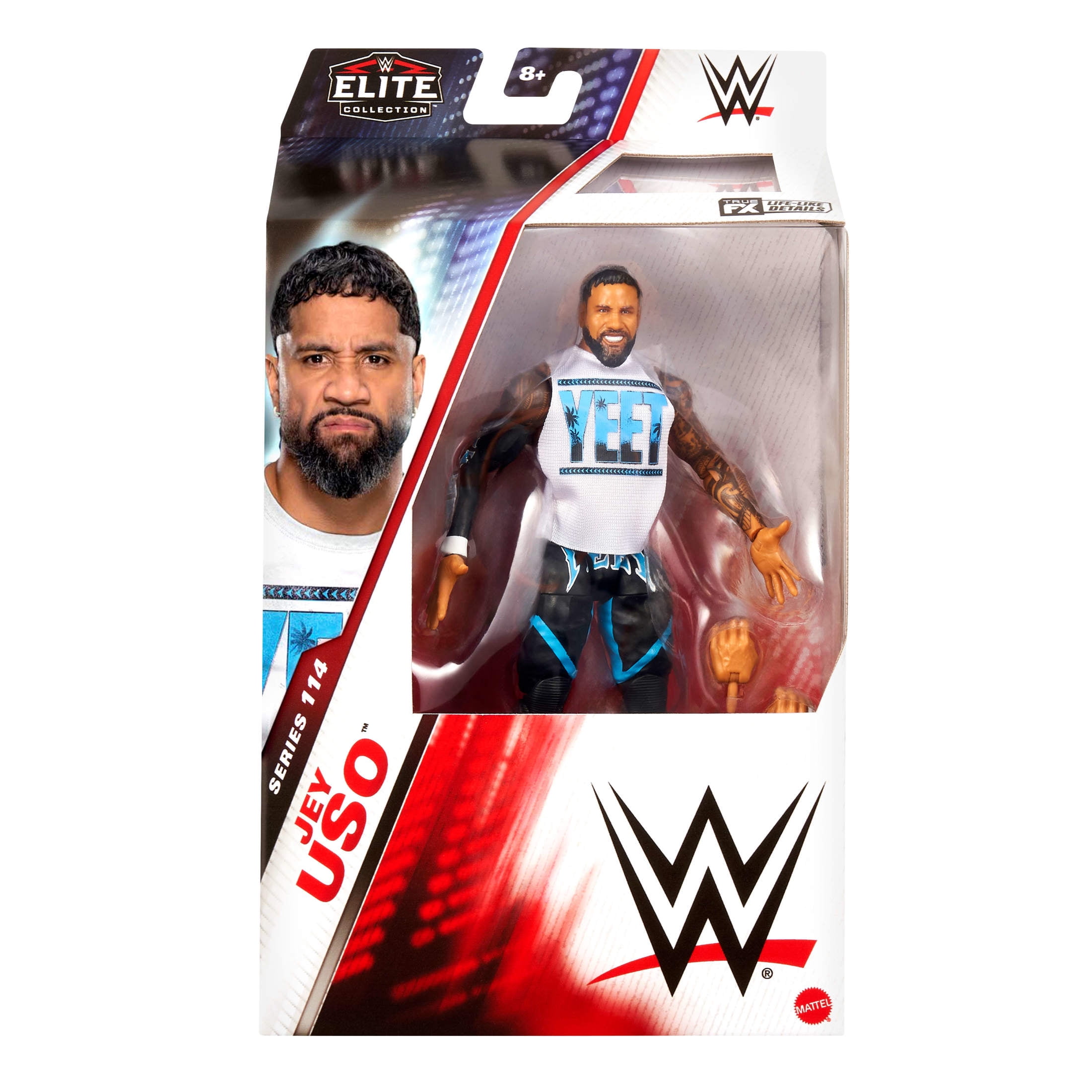 WWE Elite Jey Uso Action Figure, Series #114 6-inch Collectible 6-inch Collectible with Articulation & Accessories