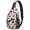 Thanksgiving Turkey Fruit Plate Cartoon Pattern, variant on Thanksgiving Pilgrim Turkey Pumpkin Sling Backpack, Unisex Daily Travel Sling Pack with Side Mesh Pockets, Earphone Hole Port Gift Ideas for Holiday Birthday Gifts