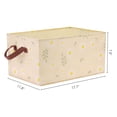 thumbnail image 4 of Unique Bargains Fabric Storage Cube Storage Bin Storage Basket Yellow 17.5*12*8in, 4 of 7