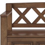 Trent Home 48 Transitional Solid Wood Entryway Storage Bench in Brown