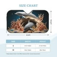 thumbnail image 2 of Kdxio Coral Fish Dolphin Print Windshield Sun Shade, Foldable Sun Blocker for Car,Truck,SUV Automotive Interior Sun Protection,Reflective Shade for Front Windshield(Medium), 2 of 6