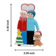 thumbnail image 3 of Maxora Personalized Ornaments Customized Christmas Ornament Couple with Pet Dog Free Customize, 3 of 10