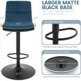 thumbnail image 5 of SSyao Bar Stool, Modern Adjustable Swivel PU Leather Barstool, Armless Upholstered Hydraulic Kitchen Counter Height Bar Chair with Back-Deep Blue, 5 of 9