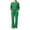 Green, variant on Women's Winter 4 Pocket Scrub Set, Long Sleeve Crew Neck Top and Drawstring Split Hem Flare Pants Uniform Outfit,Women's,Size S-XXL