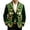 02-Green, variant on Saint Patrick’s Day Corduroy Jacket for Men Shamrock Blazer Printed Sport Coat Party Suit Jacket 01-Green S