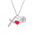 thumbnail image 2 of Delight Jewelry Stainless Steel Psalm 46:10 - Be Still and Know Engraved Cross - Red Heart Nurse Strong Zoe Necklace, 2 of 4