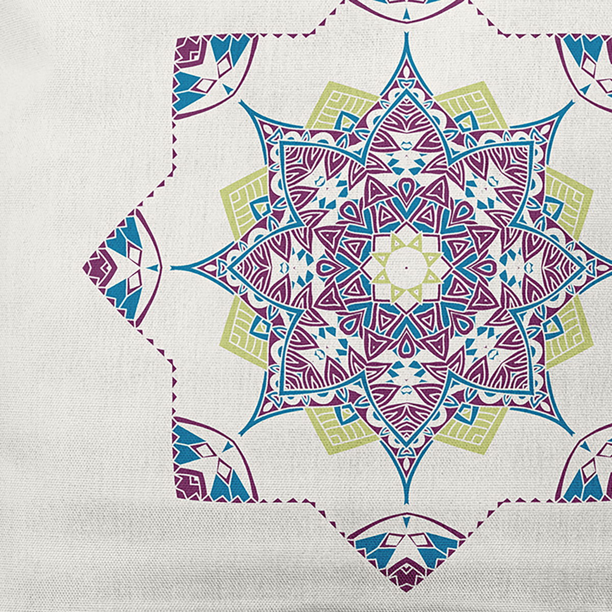 Simply Daisy Purple Colored Snowflake Star Winter Soft Spun Polyester Indoor/Outdoor Throw Pillow, 14" x 20"