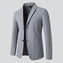 uublik Men's Suit Jacket Blazer Casual Single Breasted Mens Tuxedos Jackets Party Sport Coats Blazers Gray