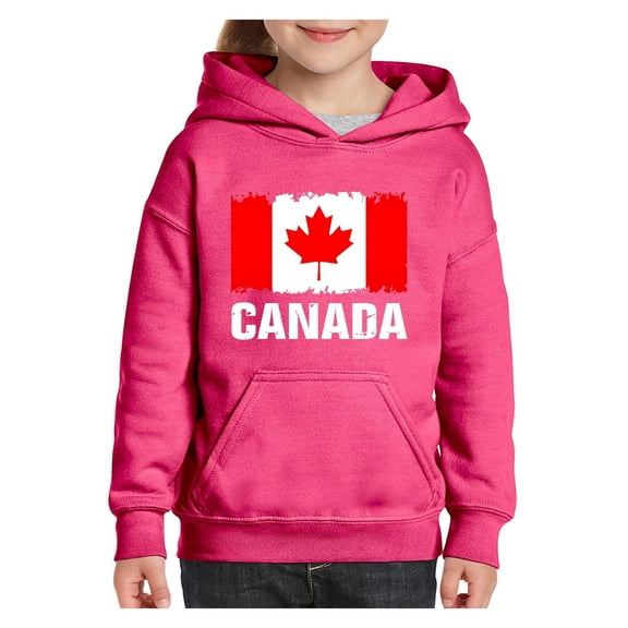 Normal is Boring - Big Girls Hoodies and Sweatshirts, up to Big Girls Size 24 - Canada Flag